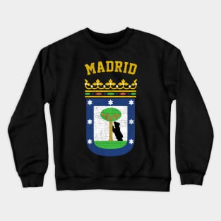 Madrid - Vintage Faded Look Design Crewneck Sweatshirt